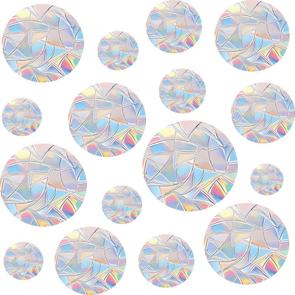 36 pcs of Circular Anti Bird Collision Window Stickers, Rainbow Stickers, Window Stickers, Bird and Window Protection Stickers, Glass Door Safety Stickers