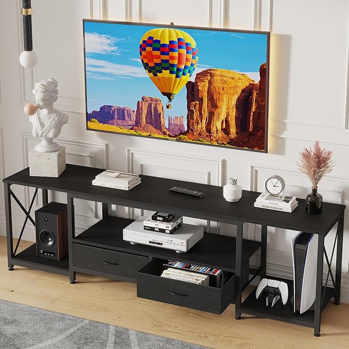 GYIIYUO TV Stand with Fabric Drawers by GYIIYUO