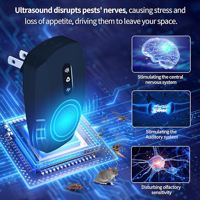 2025 Upgraded Ultrasonic Pest Repellent Indoor Insect Repeller, Pest Control - Image 6