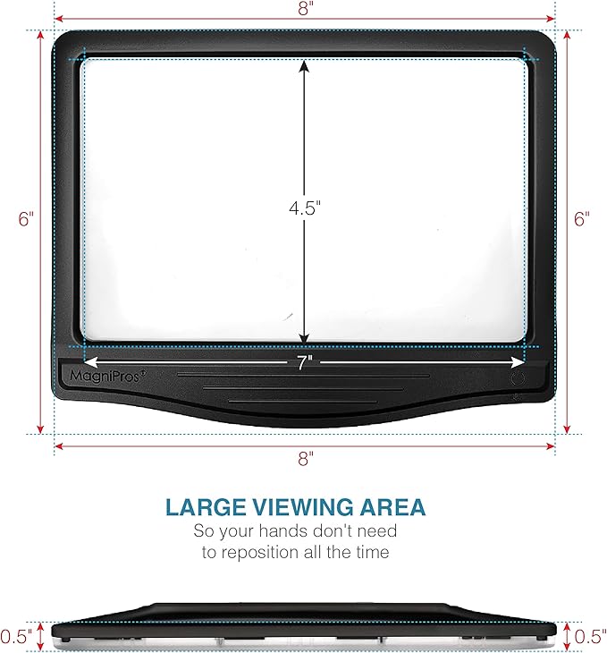 MagniPros 5X Rechargeable Large Ultra Bright LED Page Magnifier - Image 8