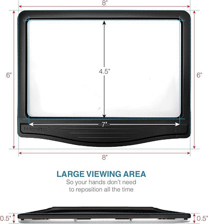 MagniPros 5X Rechargeable Large Ultra Bright LED Page Magnifier - Image 8