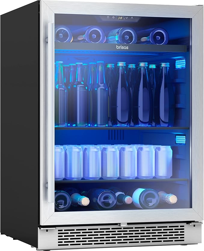 Zephyr Brisas 24 Inch Wine Fridge Single Zone Under Counter by Zephyr