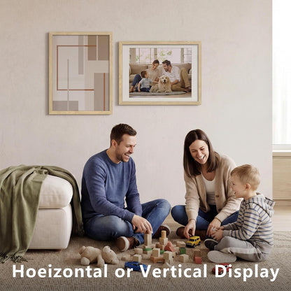 18x24 Poster Frames - 3 Pack, Natural Solid Wood Picture Wide Border Frame, Display 16x20 with Mat or 18 x 24 Without, Vertical & Horizontal Wall Mount