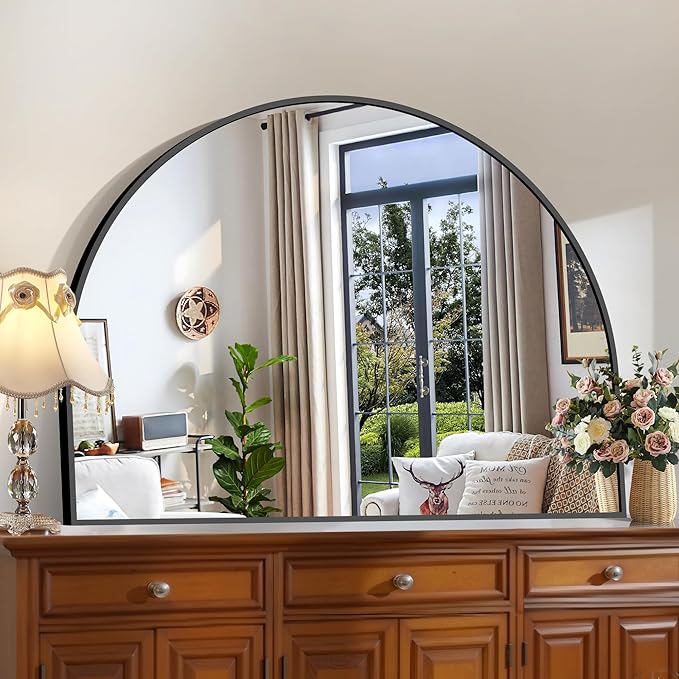 CIRCUMI Arched Wall Mirror, Metal Frame, Large Size - Image 5