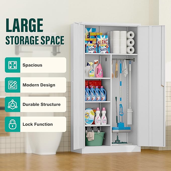 Wide & Deep Metal Storage Cabinet - Image 6