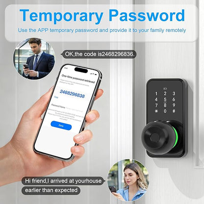 Smart Door Lock with Knob, LinkThai Keyless Entry Fingerprint Lock with - Image 6