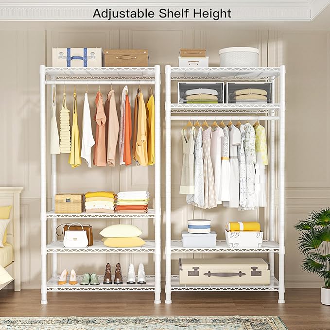 Ulif H2 Heavy-Duty Portable Closets, 4-Tier Freestanding Garment Rack Suit - Image 4