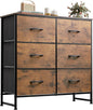 WLIVE 6 Drawer Dresser for Bedroom, Fabric Double Dresser, Storage Tower by WLIVE