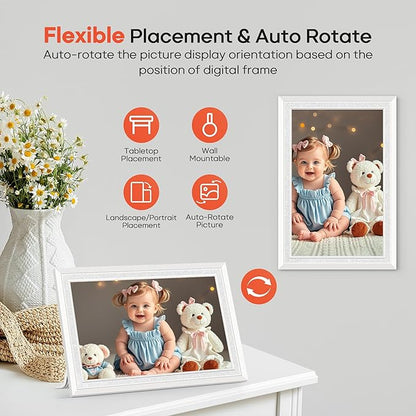 Frameo 10.1" Digital Picture Frame, Smart WiFi Digital Photo Frame - Image 6