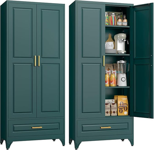 75" Tall Metal Storage Cabinet, Kitchen Pantry Storage Cabinets by MetalMax
