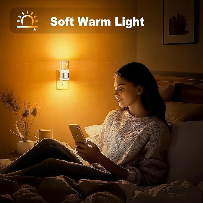 JandCase Night Light, Automatic Night Lights Plug into Wall, 2 Pack Dimmable - Image 5