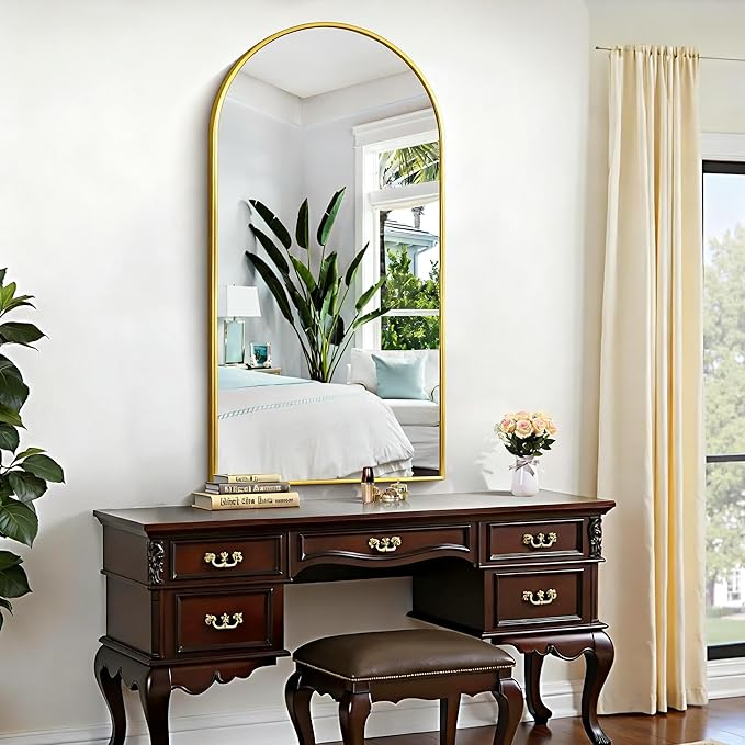 CIRCUMI Arched Wall Mirror, Metal Frame, Large Size - Image 6
