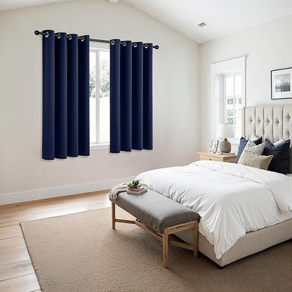 MIULEE Navy Blue Blackout Curtains - Image 6