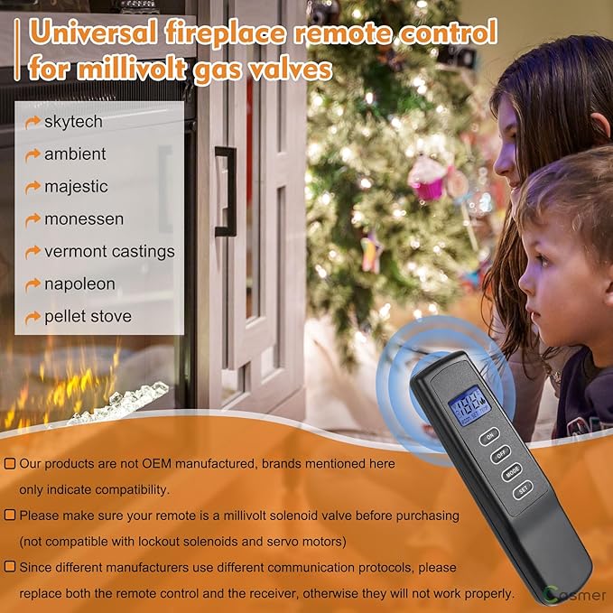 Upgraded Universal Fireplace Remote Control, Fit - Image 7