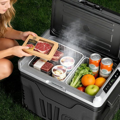 12V Portable Refrigerator, 53 Quart Dual-Voltage 12V/24V DC Car Cooler - Image 8