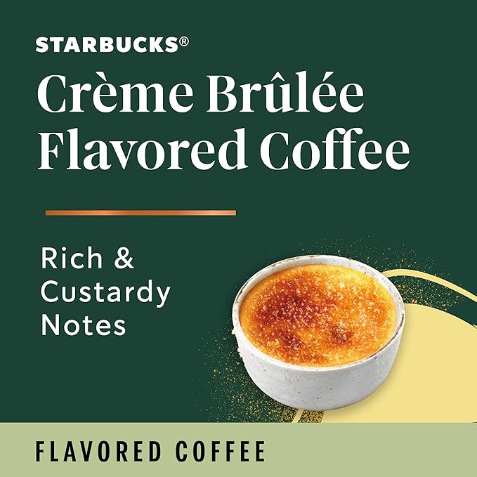 Starbucks K-Cup Coffee Pods, Flavored Hot or Iced Coffee, Crème Brûlée - Image 3