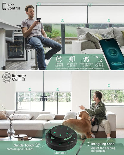 Yoolax Motorized Blinds with Remote, Automatic Window Shades Work with Alexa - Image 3