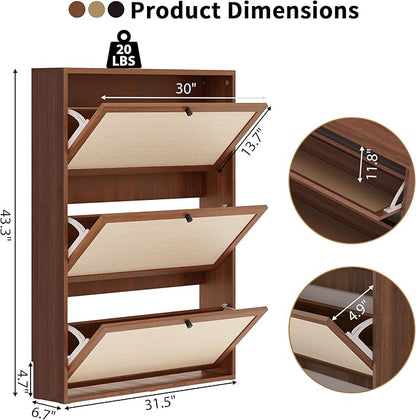 AVZEAR Narrow Shoe Storage Cabinet - Image 2