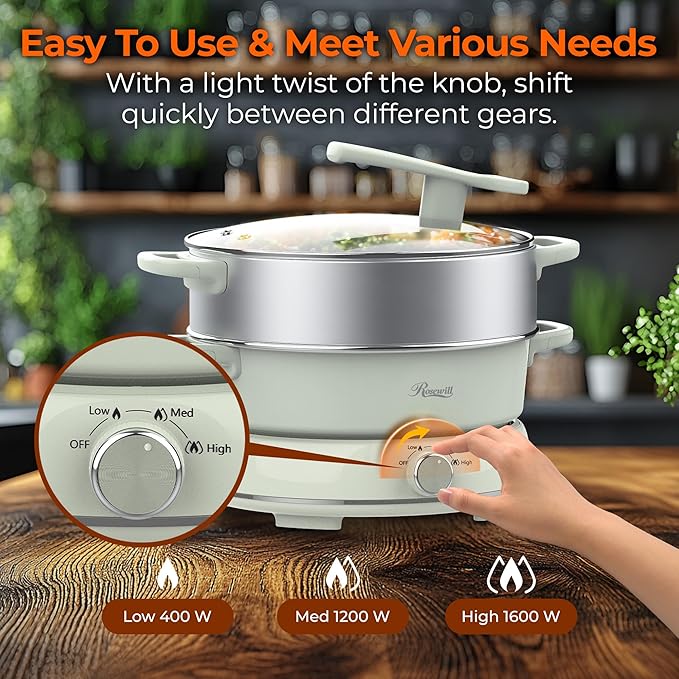 Rosewill 12.7 QT Electric Hot Pot Slow Cooker - Image 7