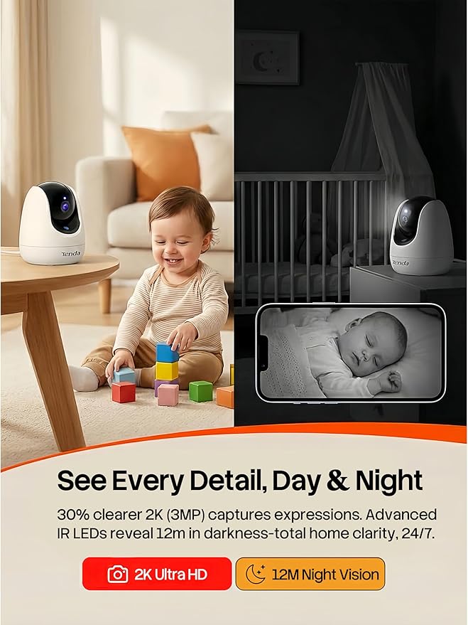 Tenda CP3 Pro 2K Indoor Security Camera - Image 5