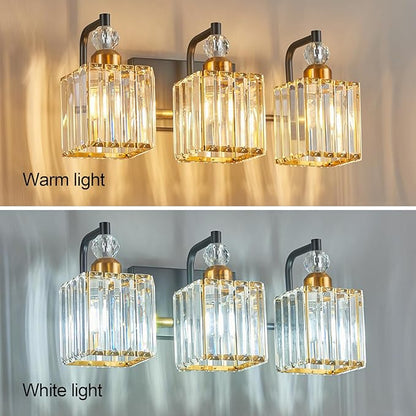 BBLLWJ Bathroom Vanity Lights 3-Light Bathroom Light Gold Brushed Brass Finish - Image 4