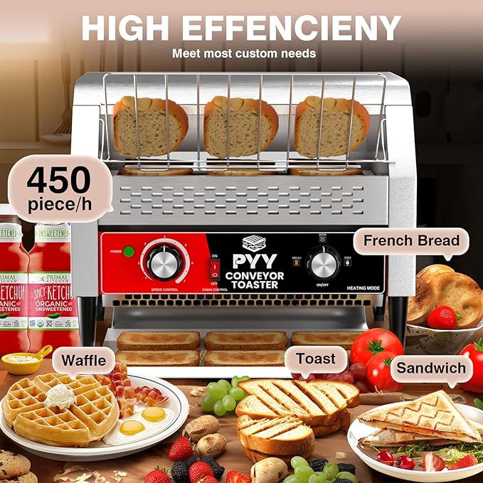 PYY Commercial Conveyor Toaster 450 Slices/Hour - Image 7