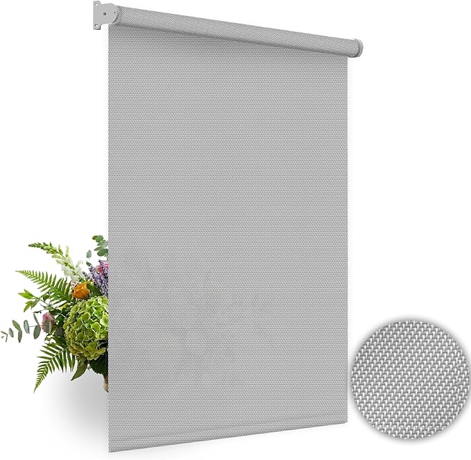 HILADUO Customized Solar Screen Roller Shade Blinds - Image 5