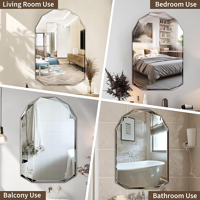 Suidia Bathroom Mirror, Frameless Bathroom Mirror - Image 9