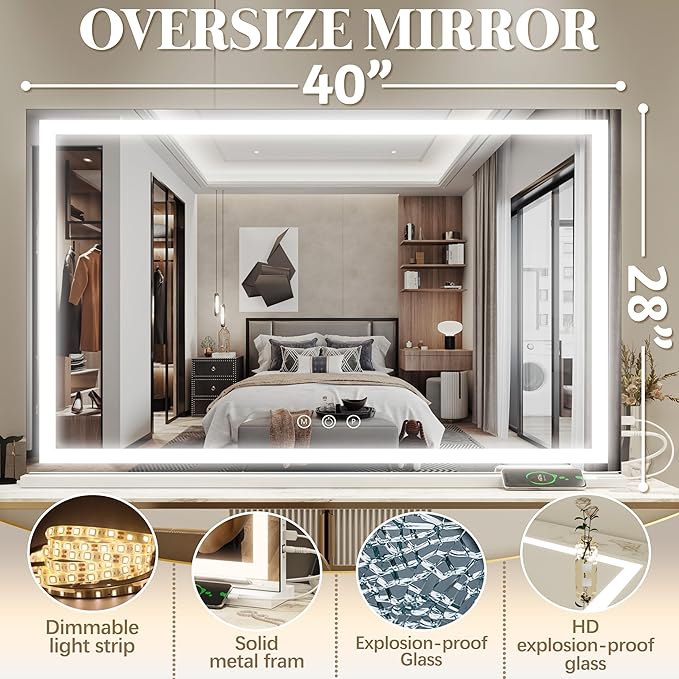 FENNIO Large Vanity Mirror - Image 4