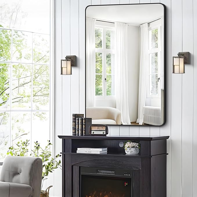 FORBATH Black Bathroom Mirror, Rectangular Vanity Mirror 30 x 48 Inch Wall - Image 7