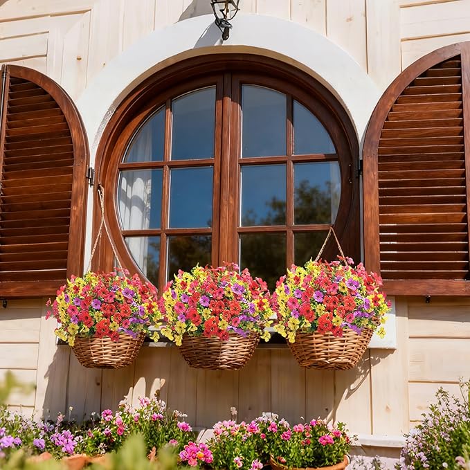 12 Bundles Artificial Flowers for Spring Summer Outdoor Decoration Faux - Image 3