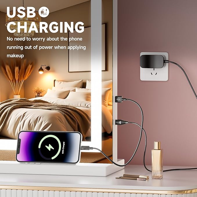 Vanity Mirror with Lights, Dimmable 3 Modes, Memory Function, Smart Touch - Image 8
