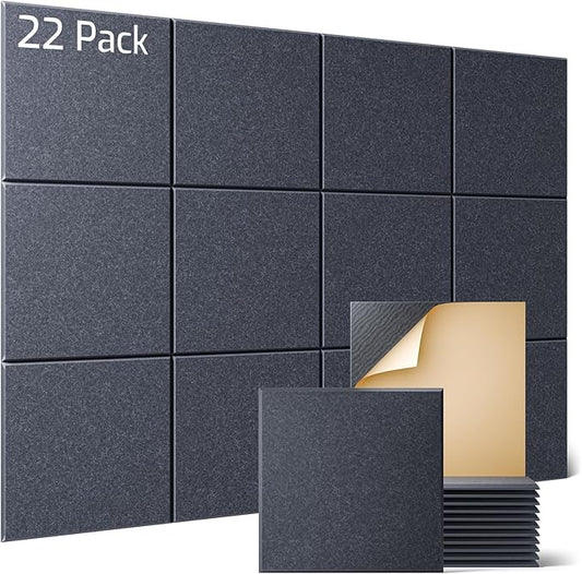 Sonicism 22 Pack Acoustic Wall Panels by Sonicism