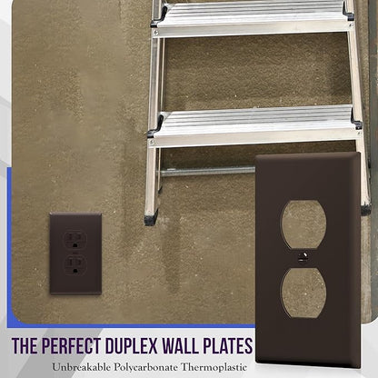 ENERLITES Duplex Receptacle Outlet Wall Plate, Gloss Finish, Midway Size 1-Gang - Image 3