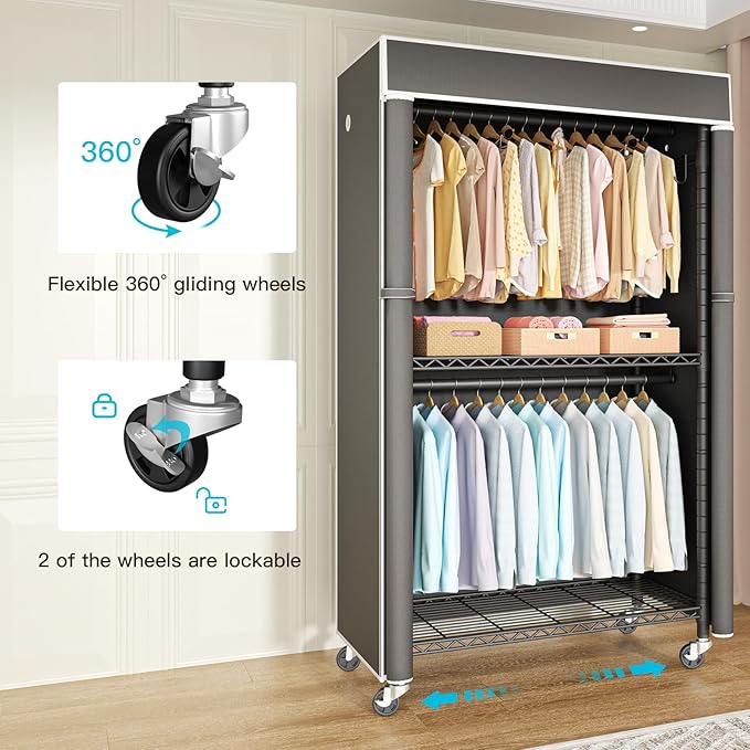 FUTASSI Black Clothing Rack - Image 4