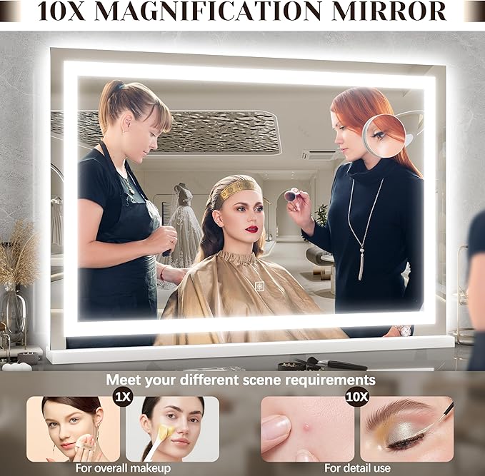 ROLOVE 31" x 22" Large Lighted Vanity Mirror - Image 7