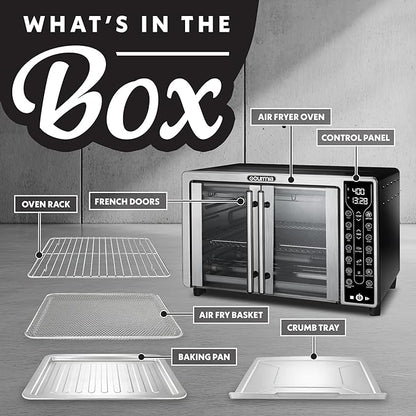 Gourmia French Door Air Fryer – 25 Qt Large Capacity Convection Oven, Fryfroce - Image 4
