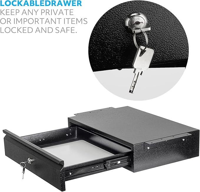 POCHAR 17.75" Steel Under Desk Drawer - Image 4