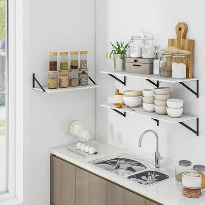 Heimlove White Deep Floating Shelves - Image 6