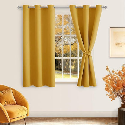Hiasan Short Blackout Curtains for Bedroom by Hiasan