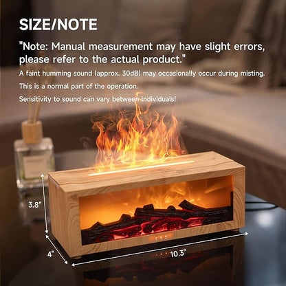 Fireplace Flame Air Diffuser Humidifier, 7 Colors Aromatherapy Essential Oil - Image 2