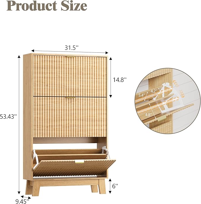 Shoe Cabinet Storage for Entryway - Image 2