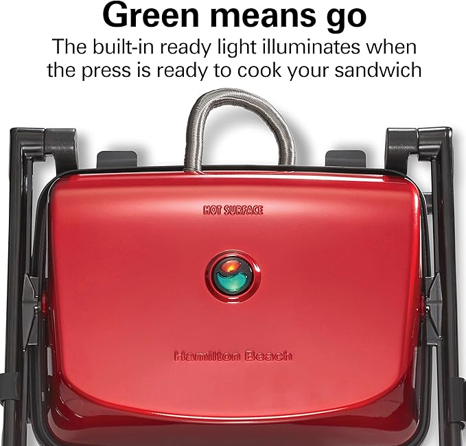 Hamilton Beach Panini Press Sandwich Maker & Electric Indoor Grill - Image 7