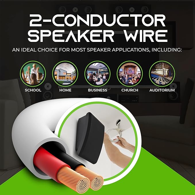 GearIT 14/2 Speaker Wire 14AWG Gauge - Image 4