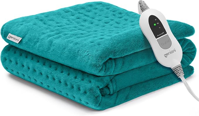 GENIANI Electric Heating Pad for Back Pain & Cramps Relief, Electric Throw by GENIANI