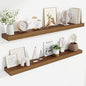 Fun Memories Floating Shelves 48 Inch, Extra Large Wood Shelf Set of 2 by FunMemories