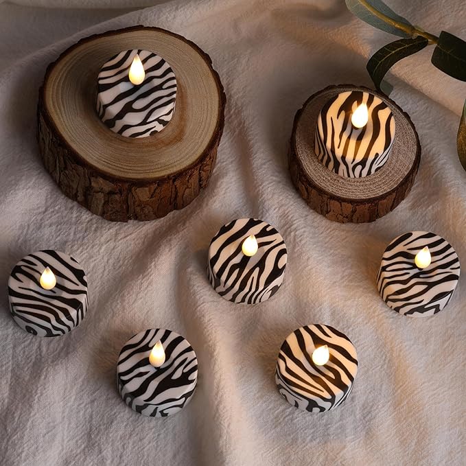 Eywamage Zebras Animal Pattern Flameless Tealights - Image 6