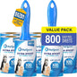 PetLovers Extra Sticky Lint Roller Ultimate Value Set 800 Sheets by PetLovers