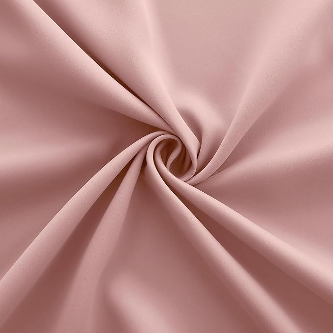 KOUFALL Blush Pink Blackout Curtains - Image 6