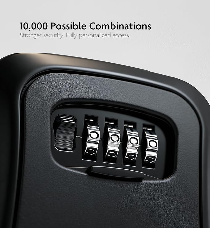 Iron Lock® Key Lock Box Wall Mount – Medium Waterproof Heavy-Duty Metal Safe - Image 2